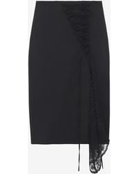 McQueen - Corset Lacing Panel Pencil Skirt - Lyst
