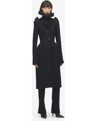 McQueen - Mantel Mit Betonten Schultern - Lyst