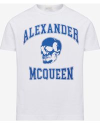 Alexander McQueen - White Varsity T-shirt - Lyst