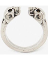 McQueen - Ring Mit Twin Skull - Lyst