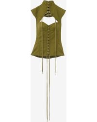 McQueen - Cut-Out Corset Top - Lyst