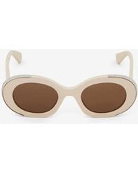 Alexander McQueen - White The Grip Oval Sunglasses - Lyst