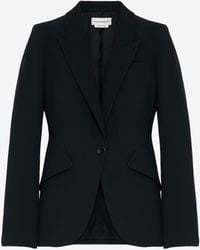 McQueen - Crepe Blazer - Lyst