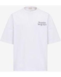 Alexander McQueen - T-shirt mit großem logo - Lyst