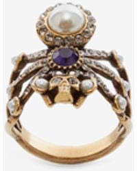 McQueen - Ring Mit Spinne Und Perle - Lyst