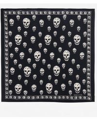 McQueen - Sciarpa Skull Plissettata - Lyst