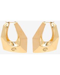 Alexander McQueen - Modernist Hoop Brass Earrings - Lyst