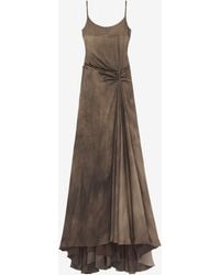 McQueen - Asymmetric Drape Evening Dress - Lyst