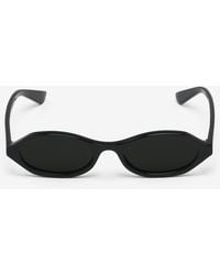 McQueen - Geometric Oval Sunglasses - Lyst