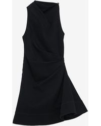 McQueen - Denim Asymmetric Mini Dress - Lyst