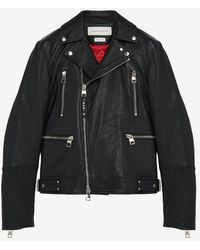 McQueen - Leather Biker Jacket - Lyst