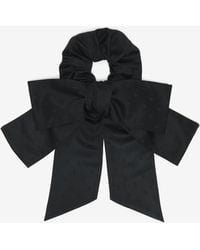 McQueen - Skull Jacquard Bow Scrunchie - Lyst