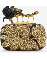 McQueen - Rose & Snake Knuckle Clutch - Lyst