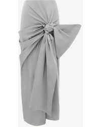 Alexander McQueen - Bow Detail Slim Skirt - Lyst