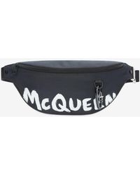 Alexander McQueen Oversize-Gürteltasche mit Riemen - Schwarz