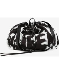 Alexander McQueen Black Mcqueen Graffiti Bundle Bag