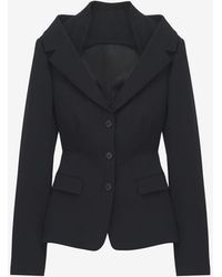 McQueen - Off-The-Shoulder Harness Jacket - Lyst