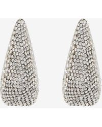 Alexander McQueen - Silver Jewelled Claw Earrings - Lyst