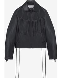 McQueen - Fringe Leather Jacket - Lyst