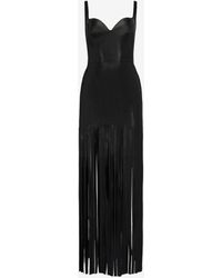 Alexander McQueen - Fringed Leather Pencil Dress - Lyst
