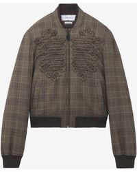 McQueen - Prince Of Wales Check Bomber Jacket - Lyst