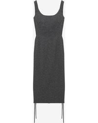 McQueen - Corset Lace Flecked Pinstripe Pencil Dress - Lyst