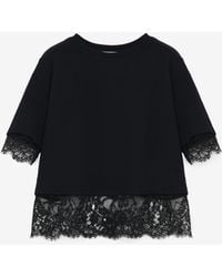 McQueen - Lace Detail T-Shirt - Lyst