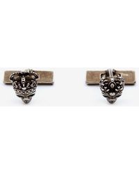 Alexander McQueen Gemelli Skull "Queen and King" - Metallizzato