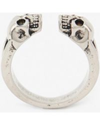 McQueen - Ring Mit Twin Skull - Lyst