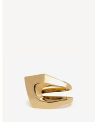 Alexander McQueen - Gold Modernist Double Ring - Lyst