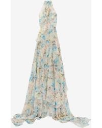 McQueen - Wallpaper Floral Evening Dress - Lyst