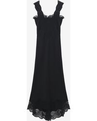 McQueen - Abito Midi Con Inserti - Lyst