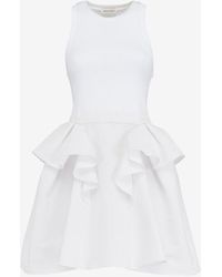 Alexander McQueen - White Hybrid Mini Dress - Lyst