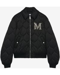 McQueen - Crystal Logo Quilted Jacket - Lyst