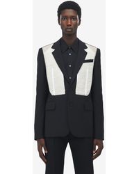 McQueen - Canvas Detail Single-breasted Jacket - Lyst