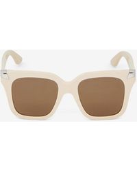 Alexander McQueen - White Punk Rivet Oversize Sunglasses - Lyst