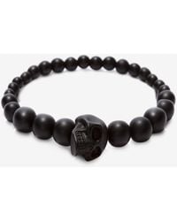 McQueen - Skull Bead Bracelet - Lyst