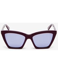 McQueen - Spike Geometric Cat-Eye Sunglasses - Lyst