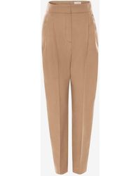 Alexander McQueen Pantalon en feutre camel - Multicolore