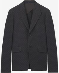 McQueen - Skull Jacquard Single Breasted Jacket - Lyst