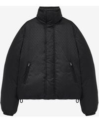 McQueen - Skull Jacquard Puffer Jacket - Lyst