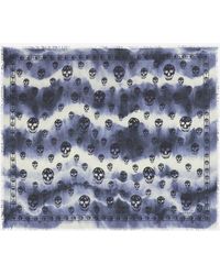 McQueen - Classic Skull Scarf - Lyst