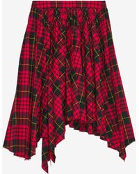 McQueen - Macqueen Tartan Asymmetric Skirt - Lyst