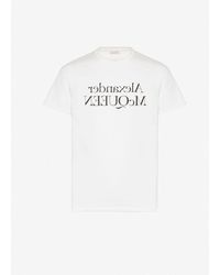 Alexander McQueen - T-shirt mit reflektierendem logo - Lyst