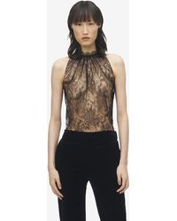 McQueen - Floral Lace Sleeveless Top - Lyst