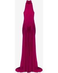 McQueen - Silk Georgette Evening Dress - Lyst