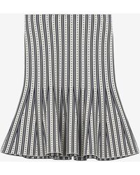 McQueen - Striped Knit Mini Skirt - Lyst