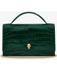 Alexander McQueen - Green Top Handle Skull Bag - Lyst