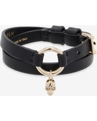 McQueen - Skull Ring Double Wrap Bracelet - Lyst