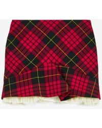McQueen - Macqueen Tartan Kickback Mini Skirt - Lyst